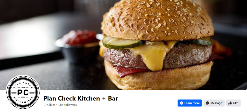 Snapshot from Plan Check Kitchen & Bar FB Page