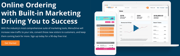 online ordering system for restaurants at MenuDrive