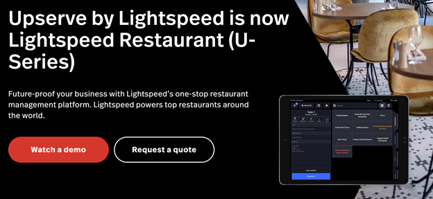 restaurant menu ordering system at Upserve by Lightspeed